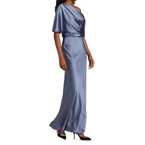 Amsale
Satin One-Shoulder Gown - Picture 1 of 11